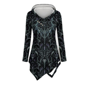 Chthon Asymmetric Hem Hoodie
