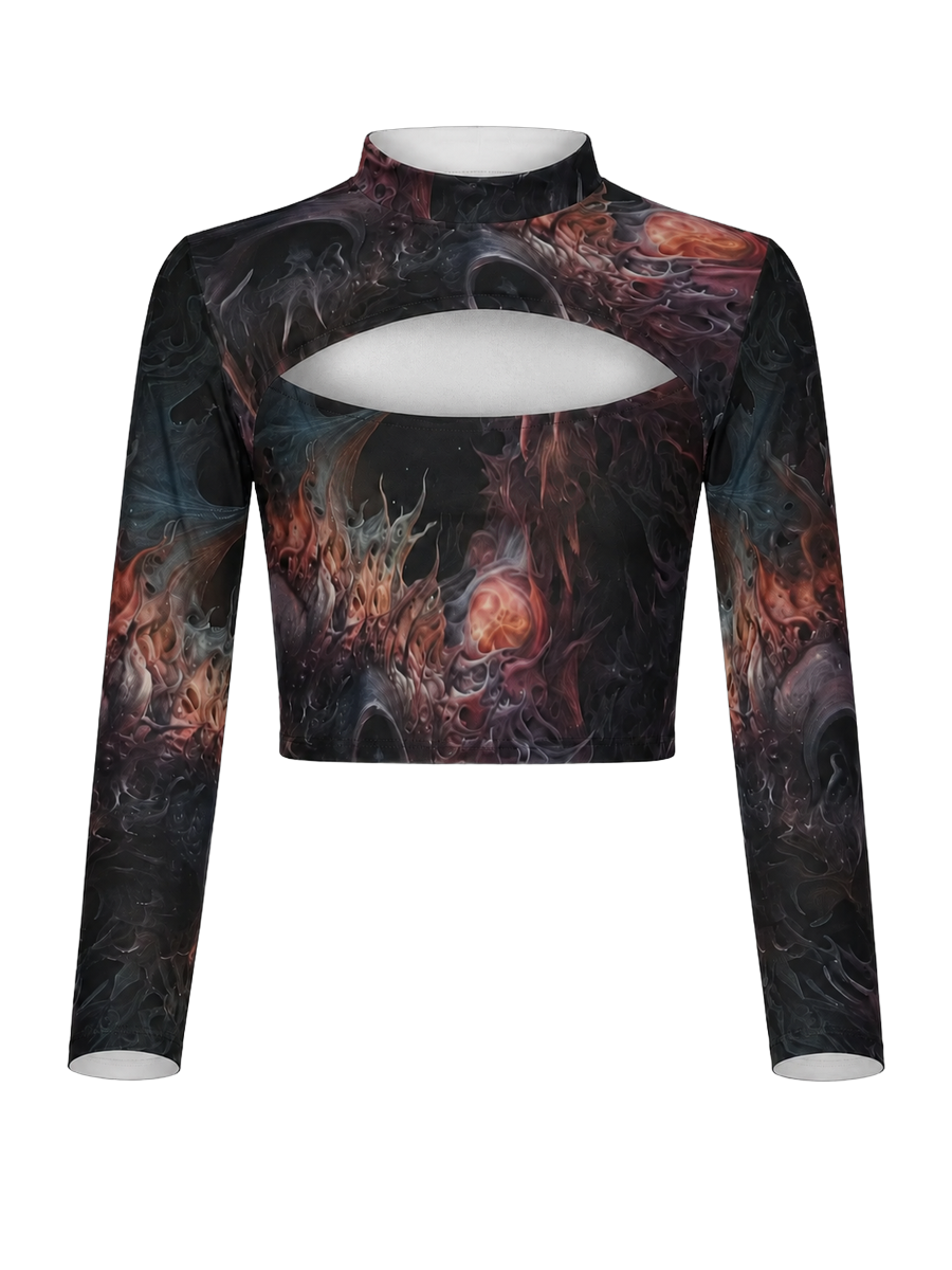 Dread Mythos Keyhole Tight Crop Top