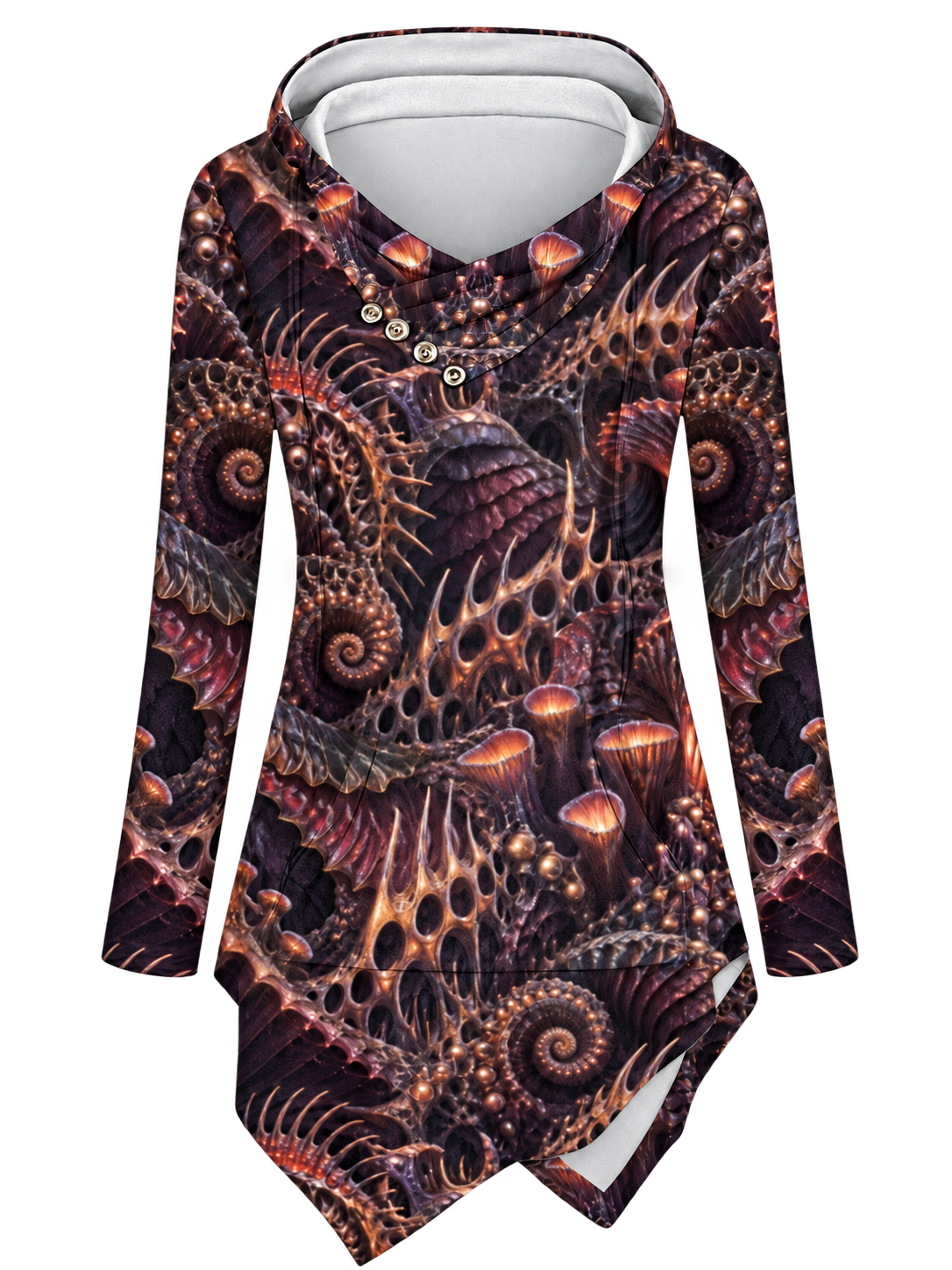Leviathan Asymmetric Hem Hoodie